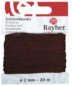 Rayher Schmuckkordel, 2mm Ø, dunkelbraun