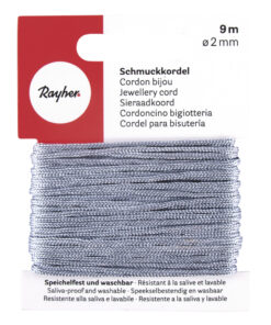 Rayher Schmuckkordel, 2mm Ø, grau