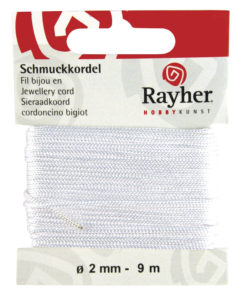 Rayher Schmuckkordel weiß, Ø 2 mm