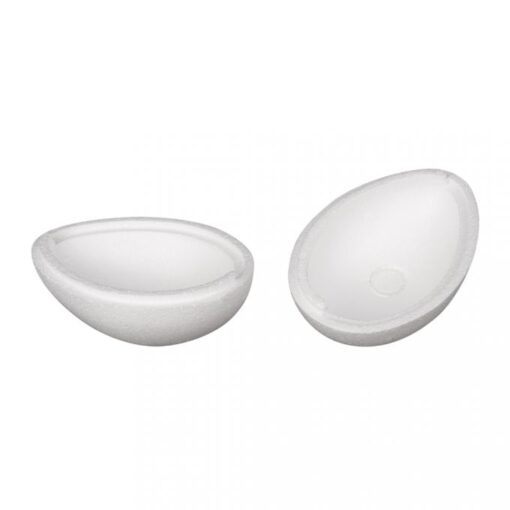 Styroporeier 15 cm teilbar, 2 Halbschalen