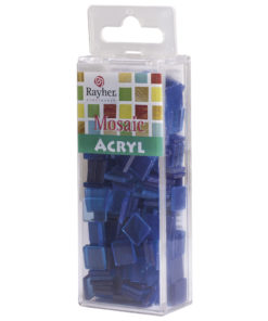 Rayher Acryl-Mosaik Steine, azurblau, zum Basteln