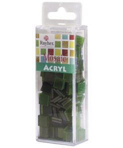 Rayher Acryl-Mosaik Steine, jade, zum Basteln