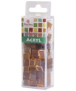 Rayher Acryl-Mosaik Steine, kaffecreme, zum Basteln