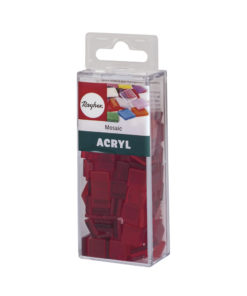 Rayher Acryl-Mosaik Steine, klassikrot, zum Basteln