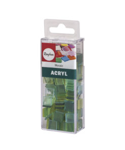 Rayher Acryl-Mosaik Steine, lindgrün, zum Basteln