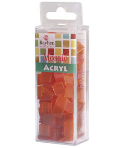 Rayher Acryl-Mosaik Steine, orange, zum Basteln