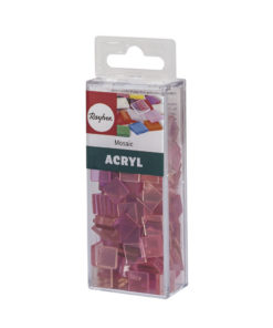 Rayher Acryl-Mosaik Steine, rosé, zum Basteln
