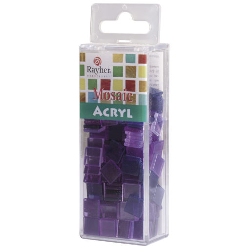 Rayher Acryl-Mosaik Steine, violett, zum Basteln