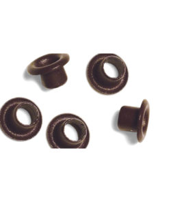 Rayher Easy Eyelets nougat, rund, 4+8mm, 75 Stück