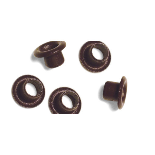 Rayher Easy Eyelets nougat, rund, 4+8mm, 75 Stück