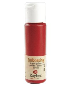 Rayher Embossing-Puder, klassikrot deckend, 20 ml