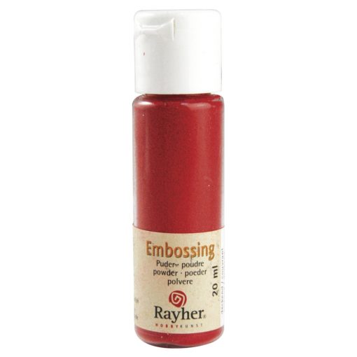 Rayher Embossing-Puder, klassikrot deckend, 20 ml