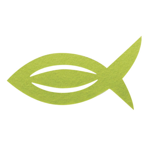 Filz Manschette für Servietten Fisch in lindgrün