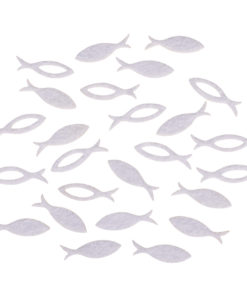 Filz Streuteile Fisch in weiß