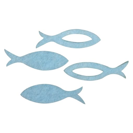 Filz Streuteile Fisch hellblau