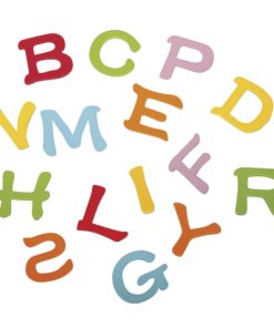 Holzstreuer Alphabet, im Farbenmix