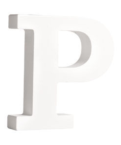 Rayher Pappmaché-Buchstabe P in weiß