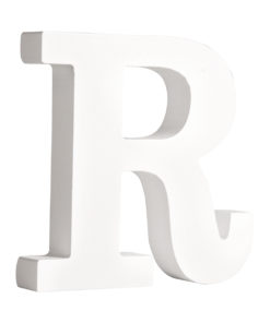Rayher Pappmaché-Buchstabe R in weiß