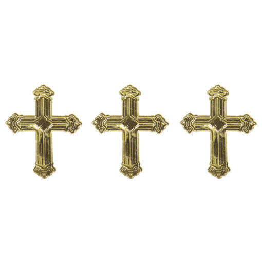 Rayher Metall Plättchen Kreuz in gold zur Anlassgestaltung