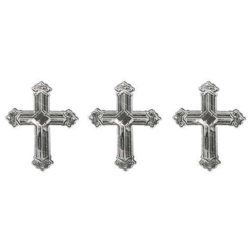 Rayher Metall Plättchen Kreuz in silber zur Anlassgestaltung