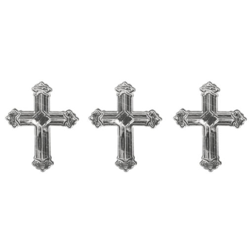 Rayher Metall Plättchen Kreuz in silber zur Anlassgestaltung