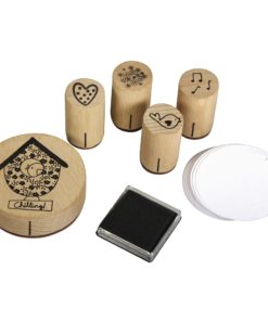 Rayher Mini-Holzstempelset Vögel