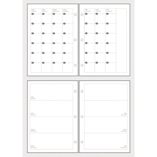 Monats- und Wochenübersicht für Terminkalender, 96 Blatt, A5