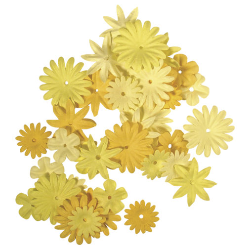 Rayher Papier-Blütenmischung gelb