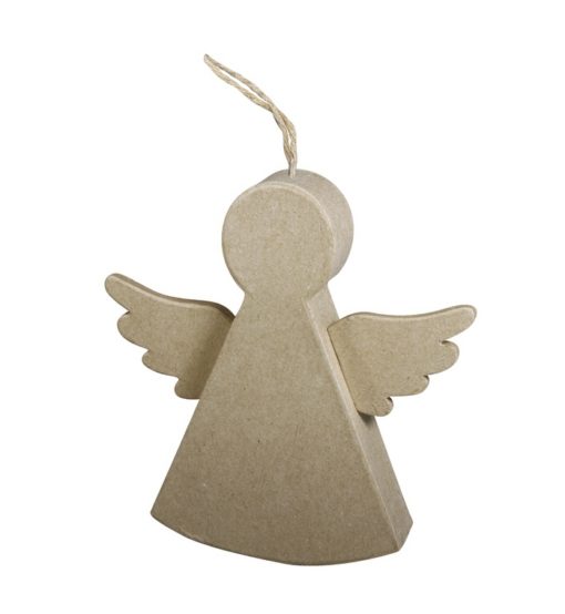 Rayher Engel mit Hänger aus Pappmaché, 8cm, zum Basteln