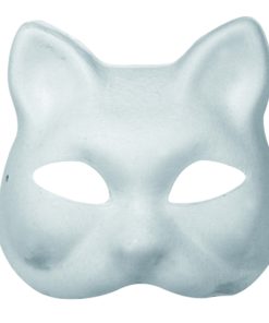 Rayher Pappmaché Halbmaske Katze, zum Dekorieren
