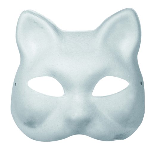 Rayher Pappmaché Halbmaske Katze, zum Dekorieren