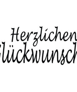 Rayher Schriftstempel Herzlichen Glückwunsch, 3x6 cm