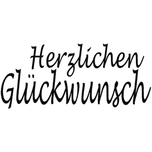 Rayher Schriftstempel Herzlichen Glückwunsch, 3x6 cm