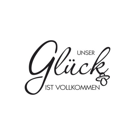 Rayher Schriftstempel "Unser Glück...", 4x6 cm