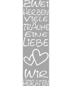 Schriftstempel Zwei Herzen, für die Stempeltechnik