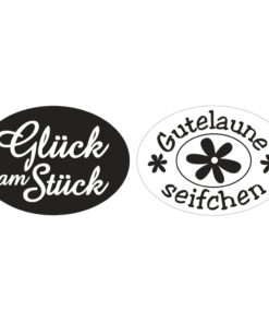 Seifenlabel Glück, zum Eingießen von Motiven