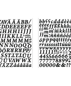 Klebesticker Alphabet und Zahlen in Classic schwarz