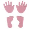 Wachsmotiv Babyfüße und Babyhände in rosa