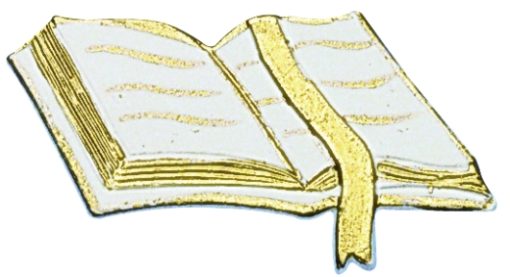 Wachsdekor Gebetbuch in weiß/gold, zum Dekorieren