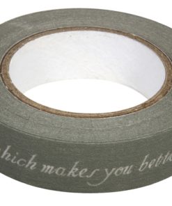 Washi Tape Scriptum weiss-grau auf Rolle