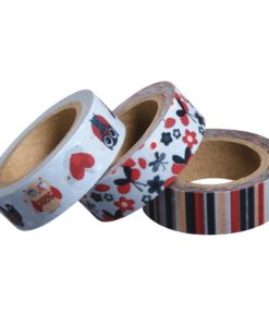 Washi Tape Set Eulen 3 Rollen sortiert