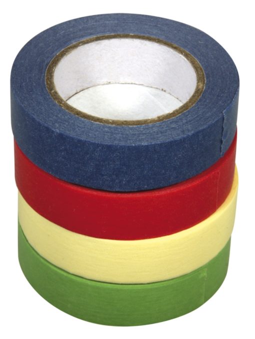 Washi-Tape Set 4 Unifarben 15mm x 15m