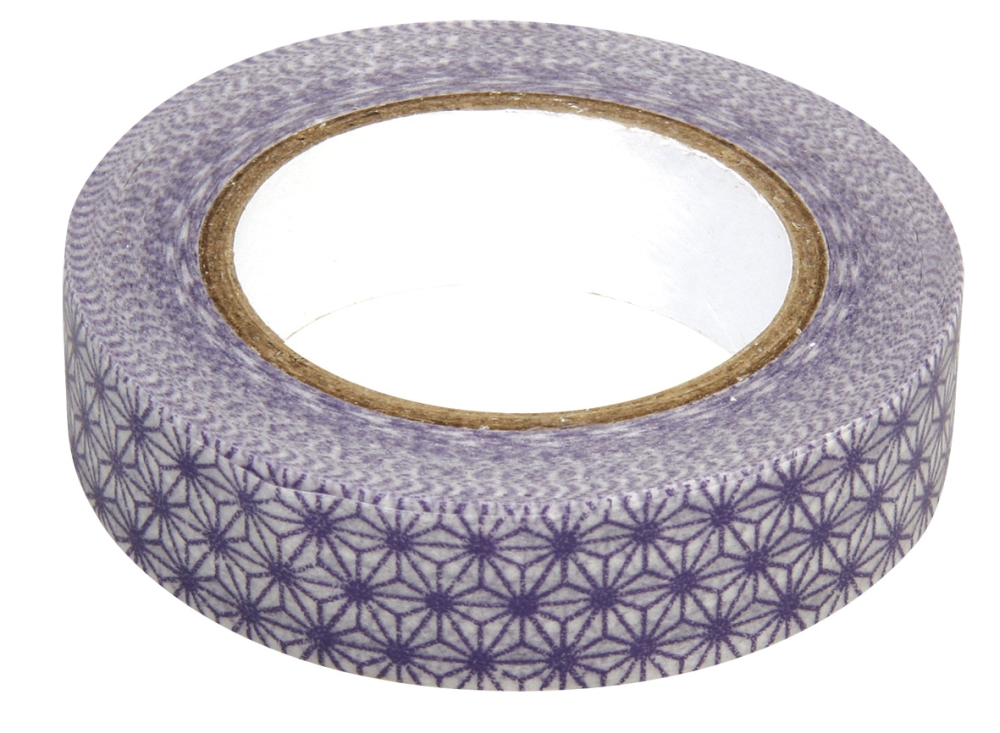 Washi Tape selbstklebend Silber glänzend mit weißen Sternen 15mm x 10m  Rolle - Die Familienfeier