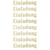 Rössler Einladungssticker in Glitter Gold