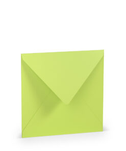 Quadratischer Umschlag in maigrün
