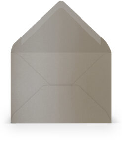 Umschlag mit Seidenfutter, C6 Taupe metallic