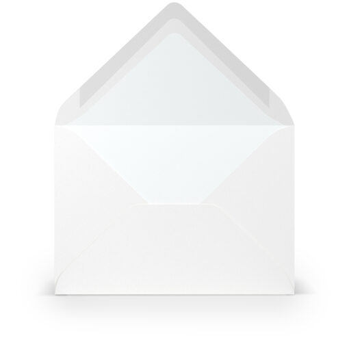 Umschlag mit Seidenfutter C6 Weiß