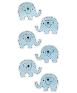 Rössler Handmade Sticker Baby Elefants hellblau, zum Dekorieren