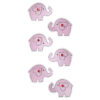 Rössler Handmade Sticker Baby Elefants rosa, zum Dekorieren