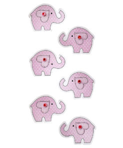 Rössler Handmade Sticker Baby Elefants rosa, zum Dekorieren